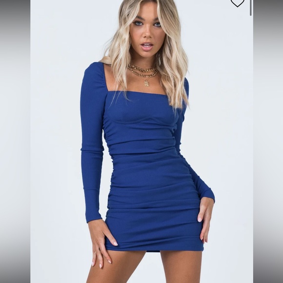 Blue long sleeve dress - princess Polly - Picture 1 of 8